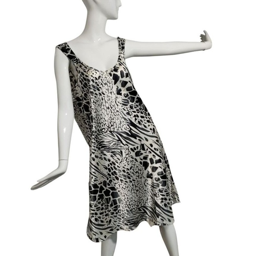 Y2K Vintage‎ Winlar Women's size Large Zebra Sexy Wild Slip Dress Flowy Silky